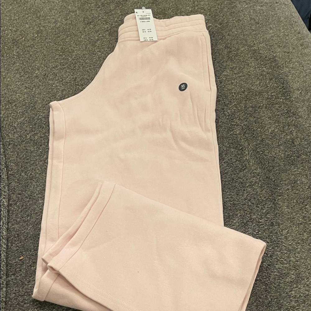 Light Pink Sweatpants and Hoodie.